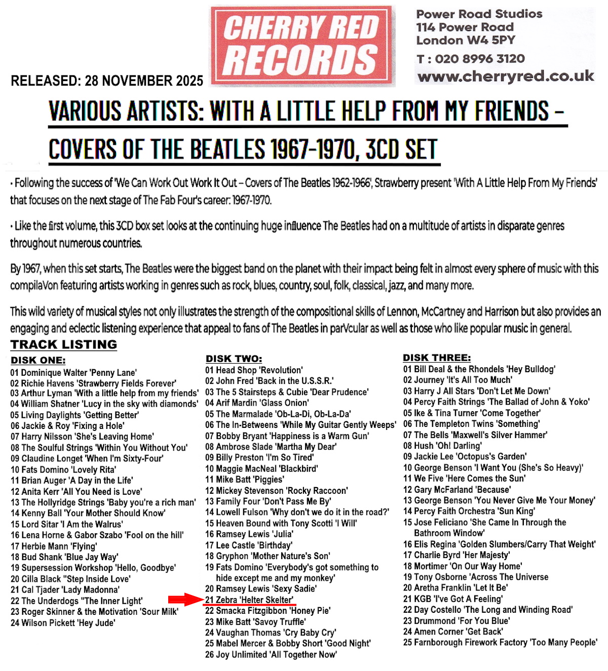 Cherry Red Records credits